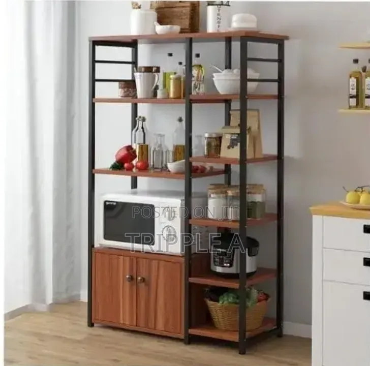 Versatile Wooden Kitchen Organizer With Shelves