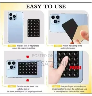 Phone Holder Mount Silicone Sticker for iPhone, Samsung- Multicolour