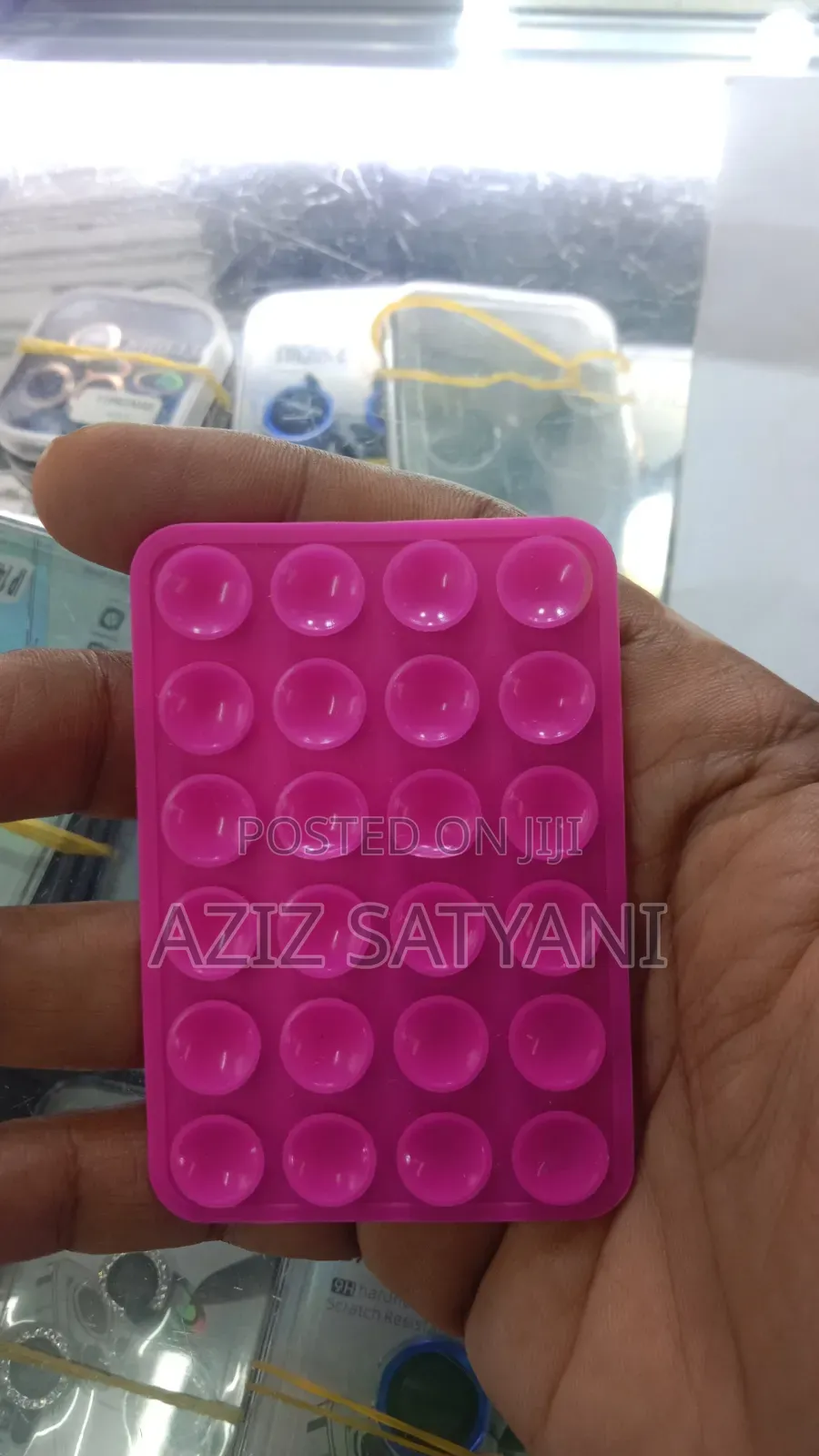 Phone Holder Mount Silicone Sticker for iPhone, Samsung- Multicolour