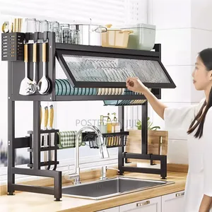 Black Stainless Steel Over-the-sink Kitchen Organizer