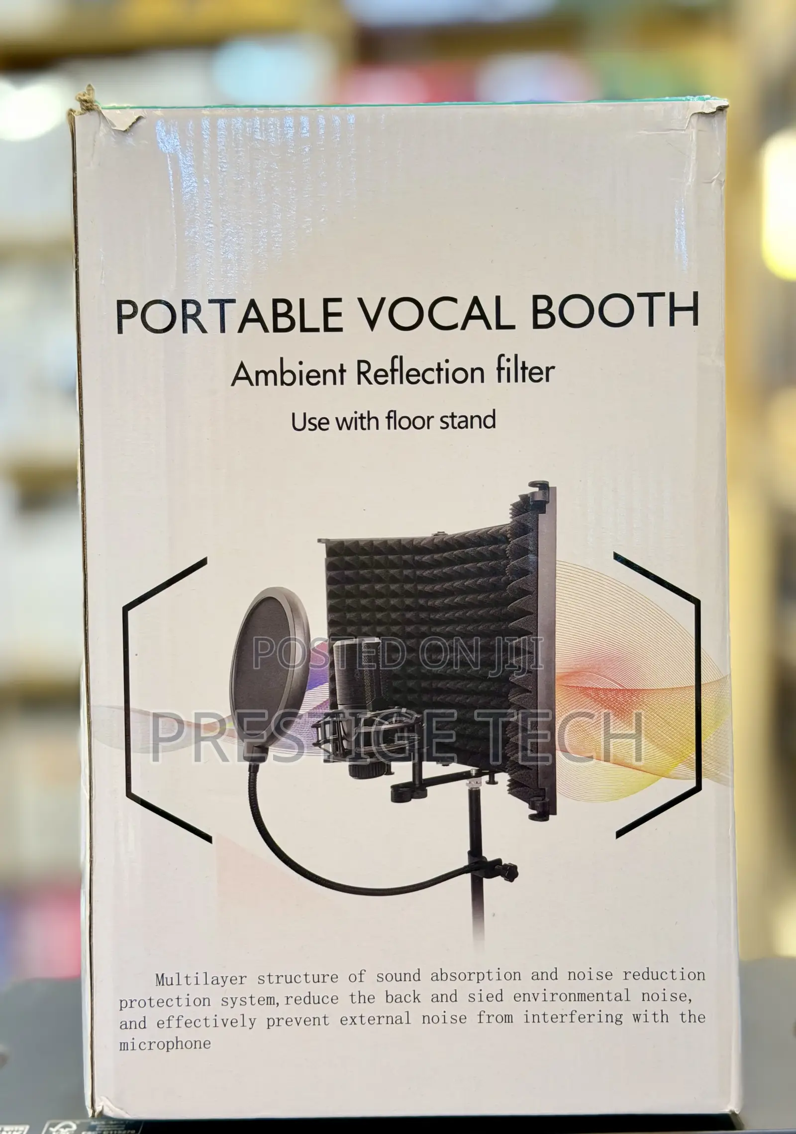 Portable Vocal Booth With Ambient Reflection Filter, Studio, Sound