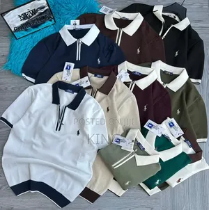 Knitted Zipper Polo Shirts in Various Colors