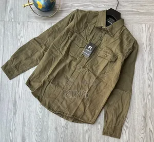 Twin Button-Flap Chest Pockets Cargo Shirts