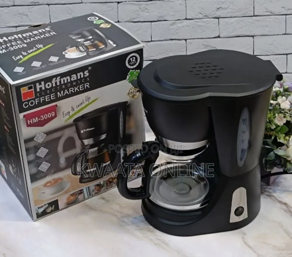 Hoffmans Electric Coffee Maker Anti-Drip Machine -1.5litres