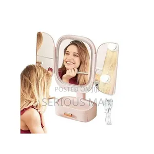 Tri-Fold Led Makeup Mirror