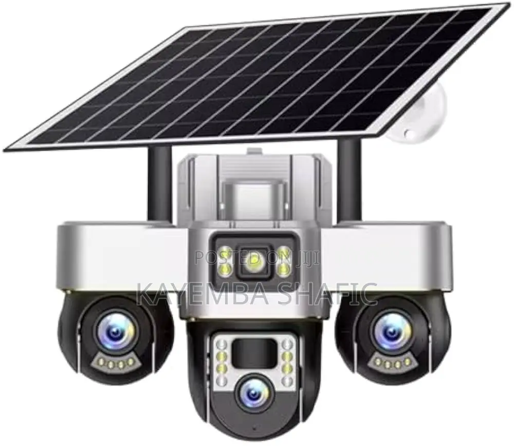 V380 Pro Solar Powered 3-Lens Outdoor Smart Net Camera (4g / Wi-Fi)