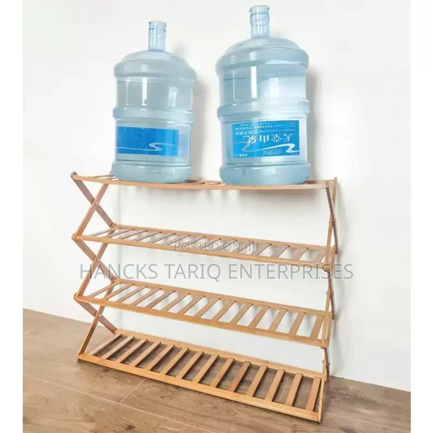 Foldable Bamboo Shoe Rack – 5-Tier Space-Saving Organizer