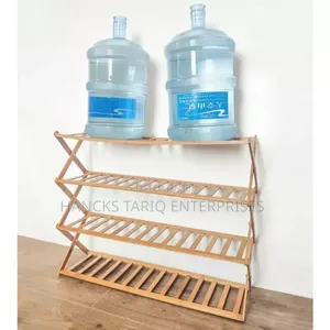 Foldable Bamboo Shoe Rack – 5-Tier Space-Saving Organizer