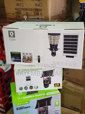 V380 Pro Ai Solar Camera Lighting 2-in-1 Outdoor Security System