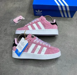 Adidas Originals Campus Shoes Vibrant Pink Suede Upper