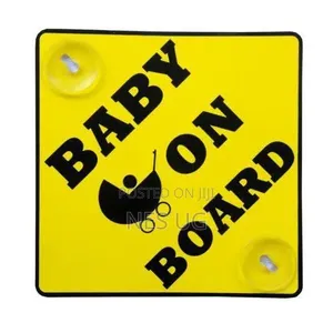 Baby on Board Car Sign Sticker - Yellow