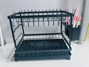 2tier Black Dish Drying Rack