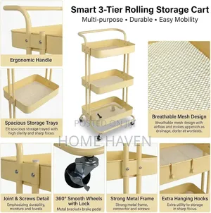 3layer Multipurpose Rolling Cart/Trolley