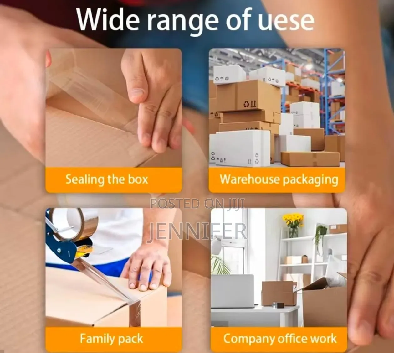 6pcs Heavy Duty Clear Packing Tape