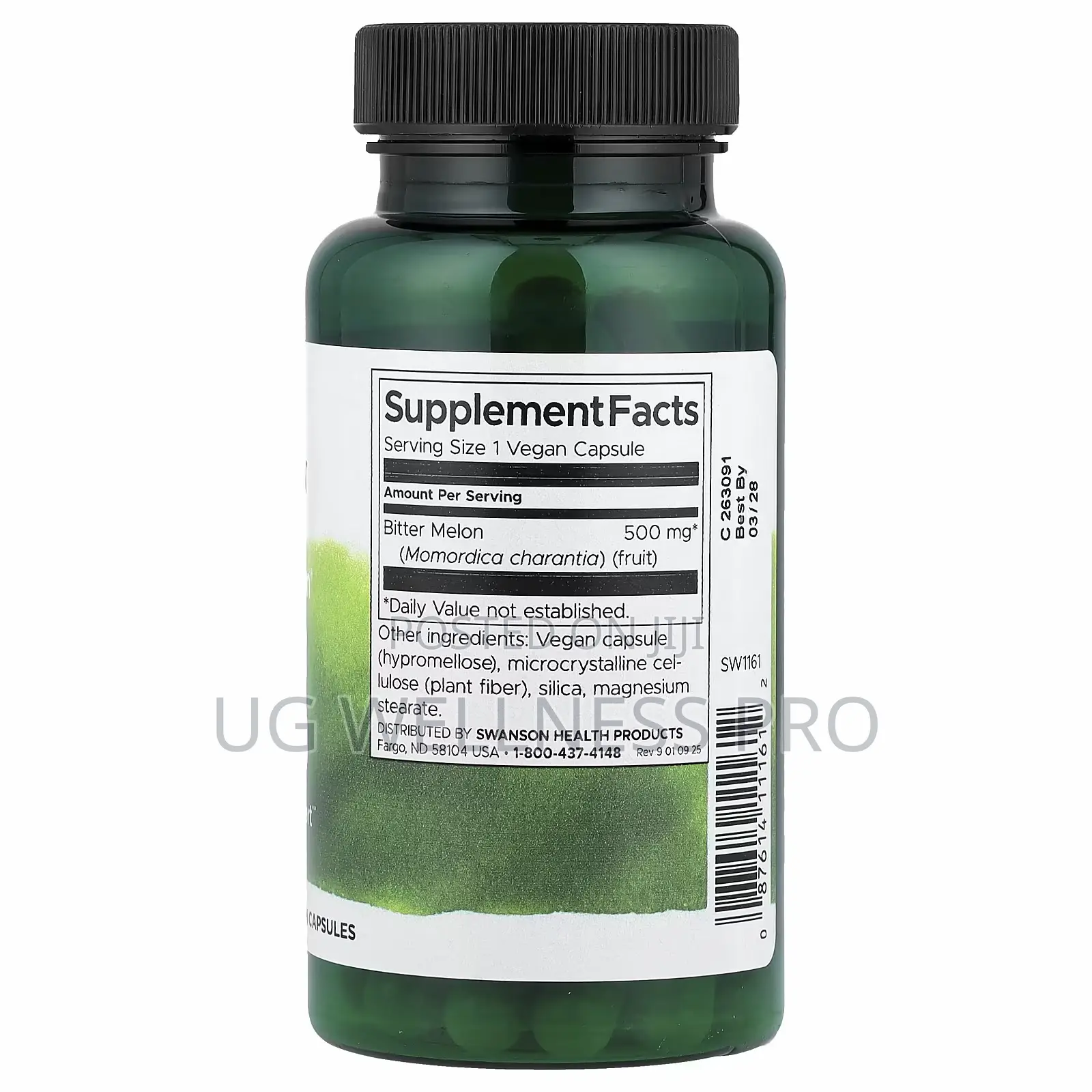 Swanson Full Spectrum Bitter Melon, 500 Mg, 60 Vegan Capsules