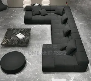 7 Seaters El Chapo Full U Sofa Package With Center Table Side Pouf