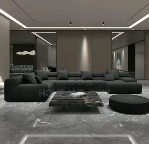 7 Seaters El Chapo Full U Sofa Package With Center Table Side Pouf