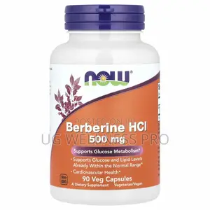Now Foods Berberine Hcl, 500 Mg, 90 Veg Capsules