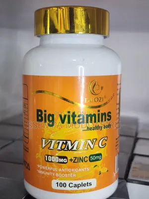 Big Vitamins,Vit.C,1000mg +Zinc 50mg,1oocaplets