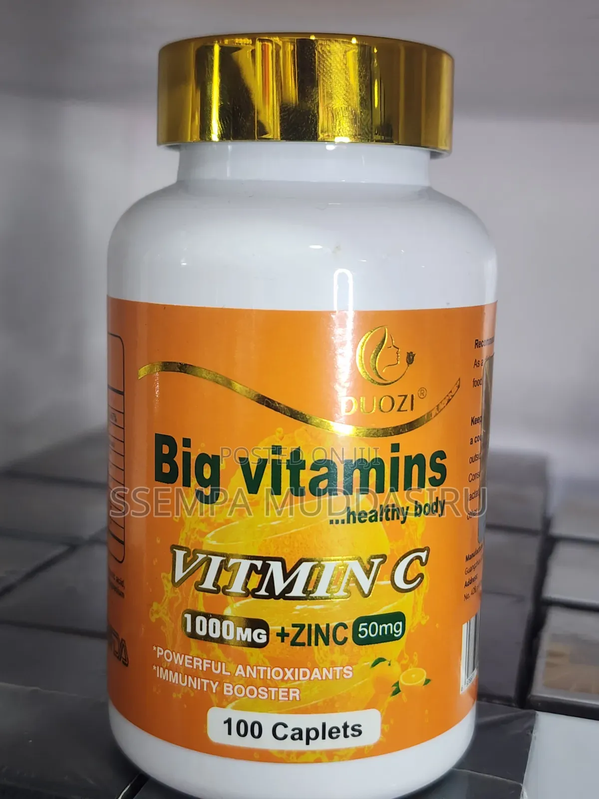 Big Vitamins,Vit.C,1000mg +Zinc 50mg,1oocaplets