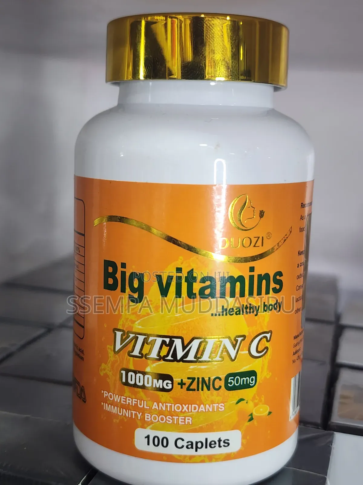 Big Vitamins,Vit.C,1000mg +Zinc 50mg,1oocaplets