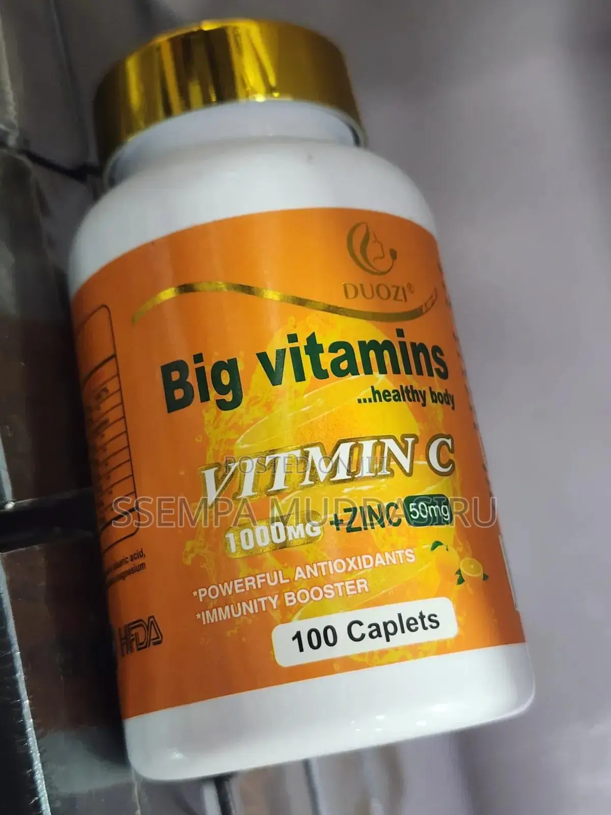 Big Vitamins,Vit.C,1000mg +Zinc 50mg,1oocaplets