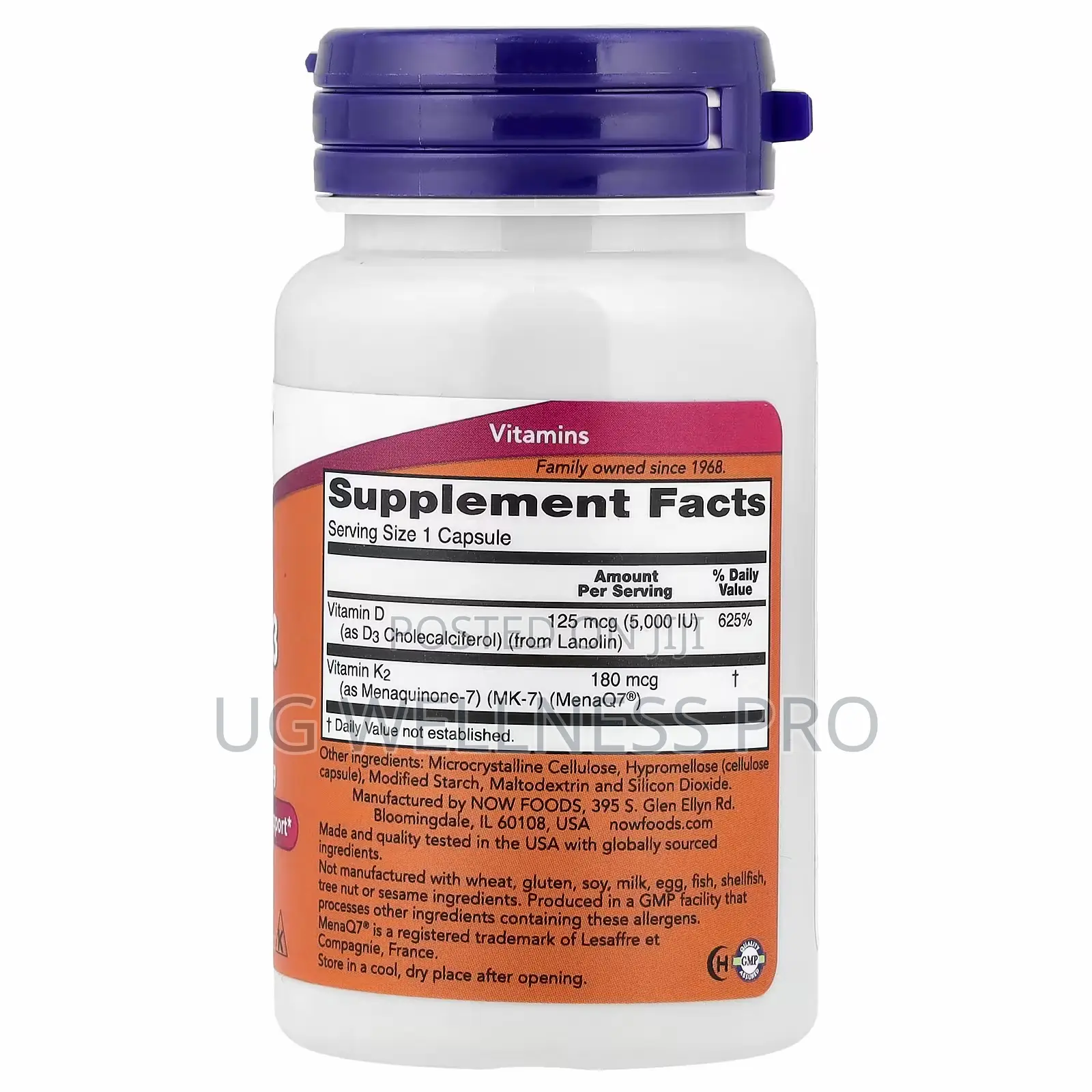 Now Foods Mega D3 Mk-7, 30 Capsules