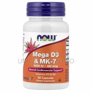 Now Foods Mega D3 Mk-7, 30 Capsules