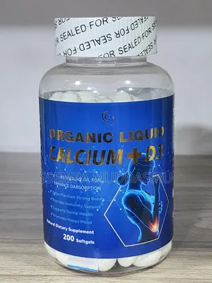 Organic Liquid Calcium +D3 Dietry Supplement 200 Softgels