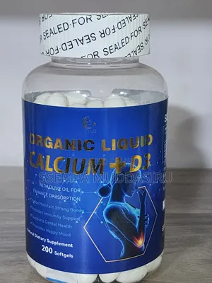 Organic Liquid Calcium +D3 Dietry Supplement 200 Softgels