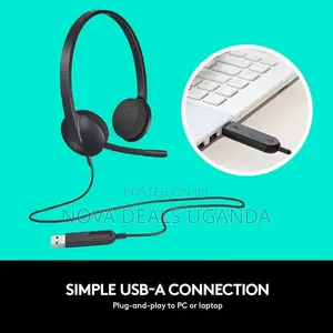 Logitech H340 Wired Headset Headphones With Nc Microphone, Usb,Pc/Mac