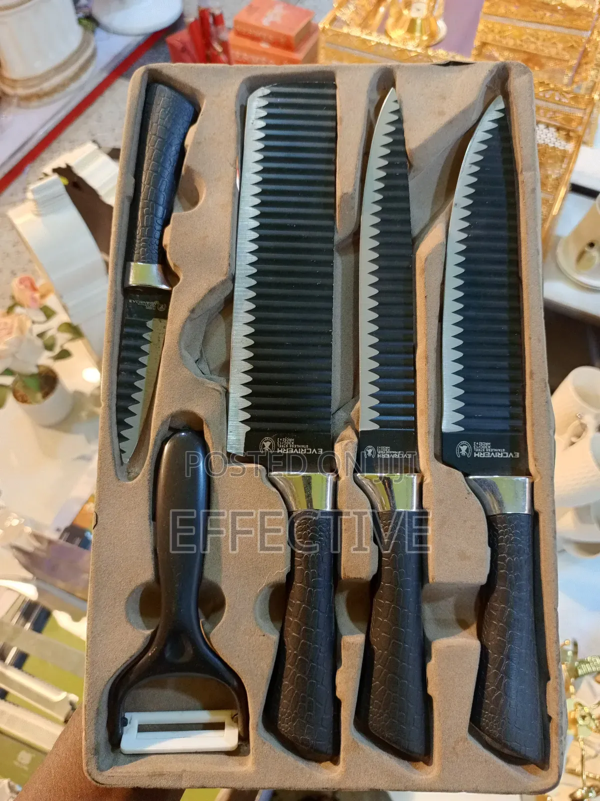 Evcriverh 6-Piece Stainless Steel Kitchen Knife Set.