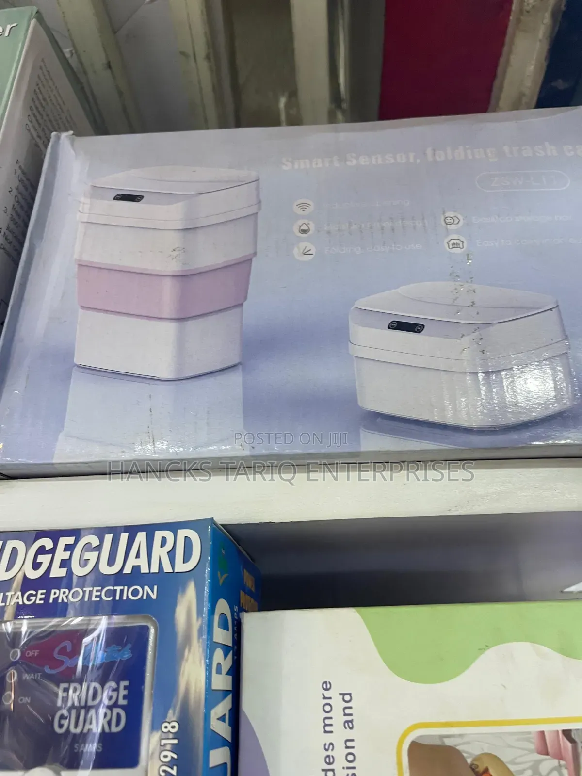 Smart Sensor Automatic Trash Can – Foldable Space-Saving Design