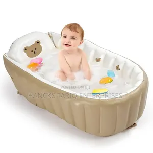 Portable Inflatable Baby Bathtub – Foldable Comfortable Newborn Bath
