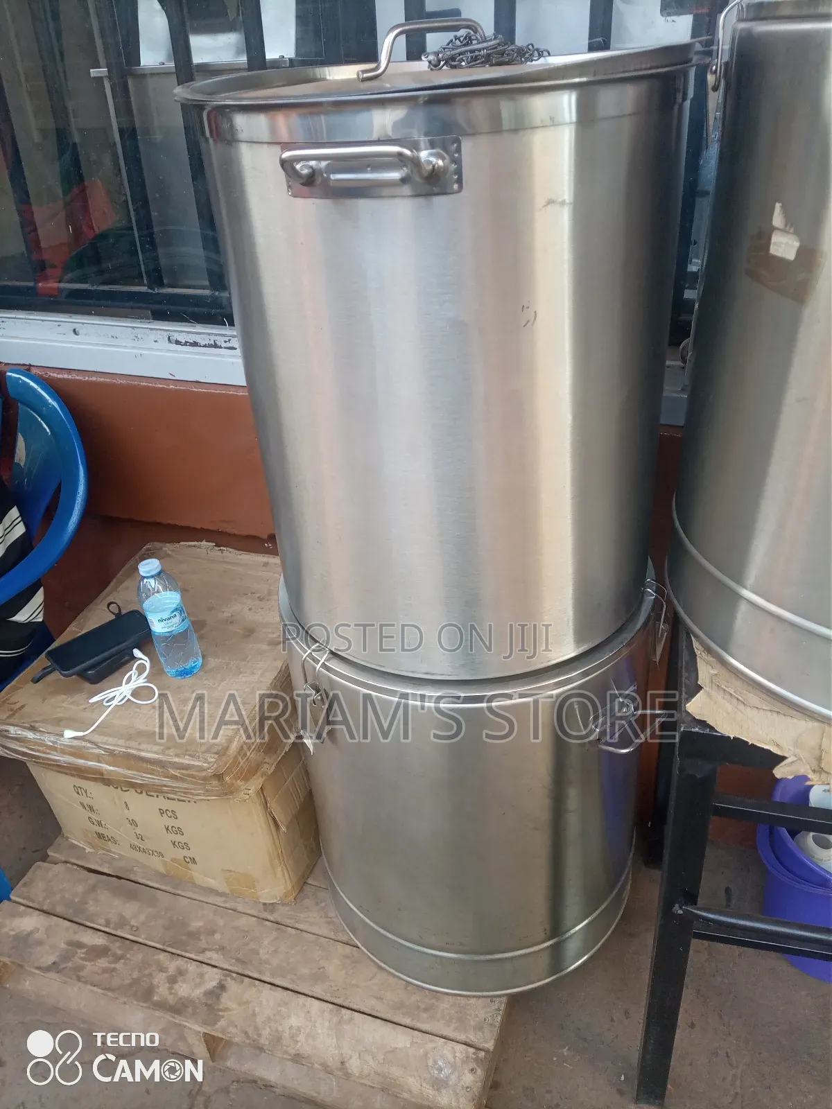 Stainless Steel Container for Industrial Use.