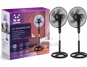 Panda 16 Inch Standing Fan-3 Speed Adjustable Fan( 2 Pieces in a Box)