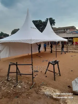 Double Canopy Pure White Tent With One Side Cover