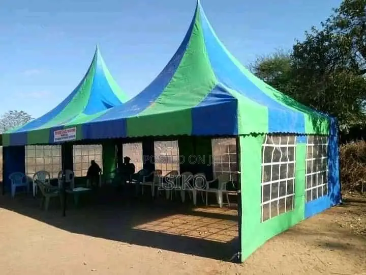 Blue Green Mixed Colored Tent