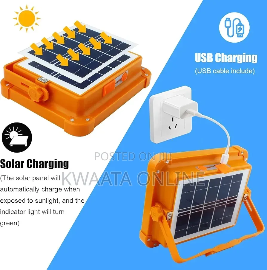 Solar Usb Rechargeable Flood Light Waterproof Cod Lamp