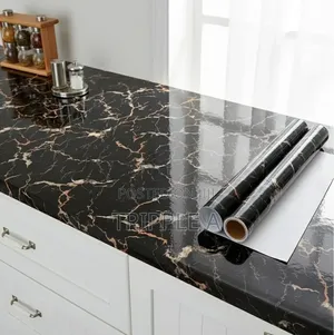 Granite Black Marble Gloss Seld Adhesive