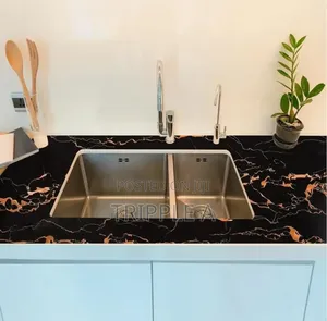 Granite Black Marble Gloss Seld Adhesive