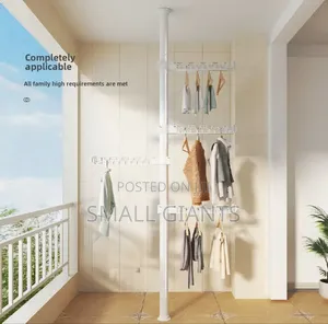 Wall-Mounted Adjustable Clothes Rack