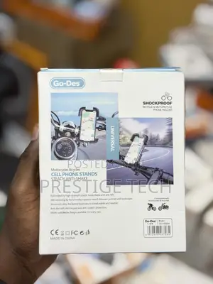 Go Des Bicycle Motorcycle Phone Holder With Corner Guard Secure Grip