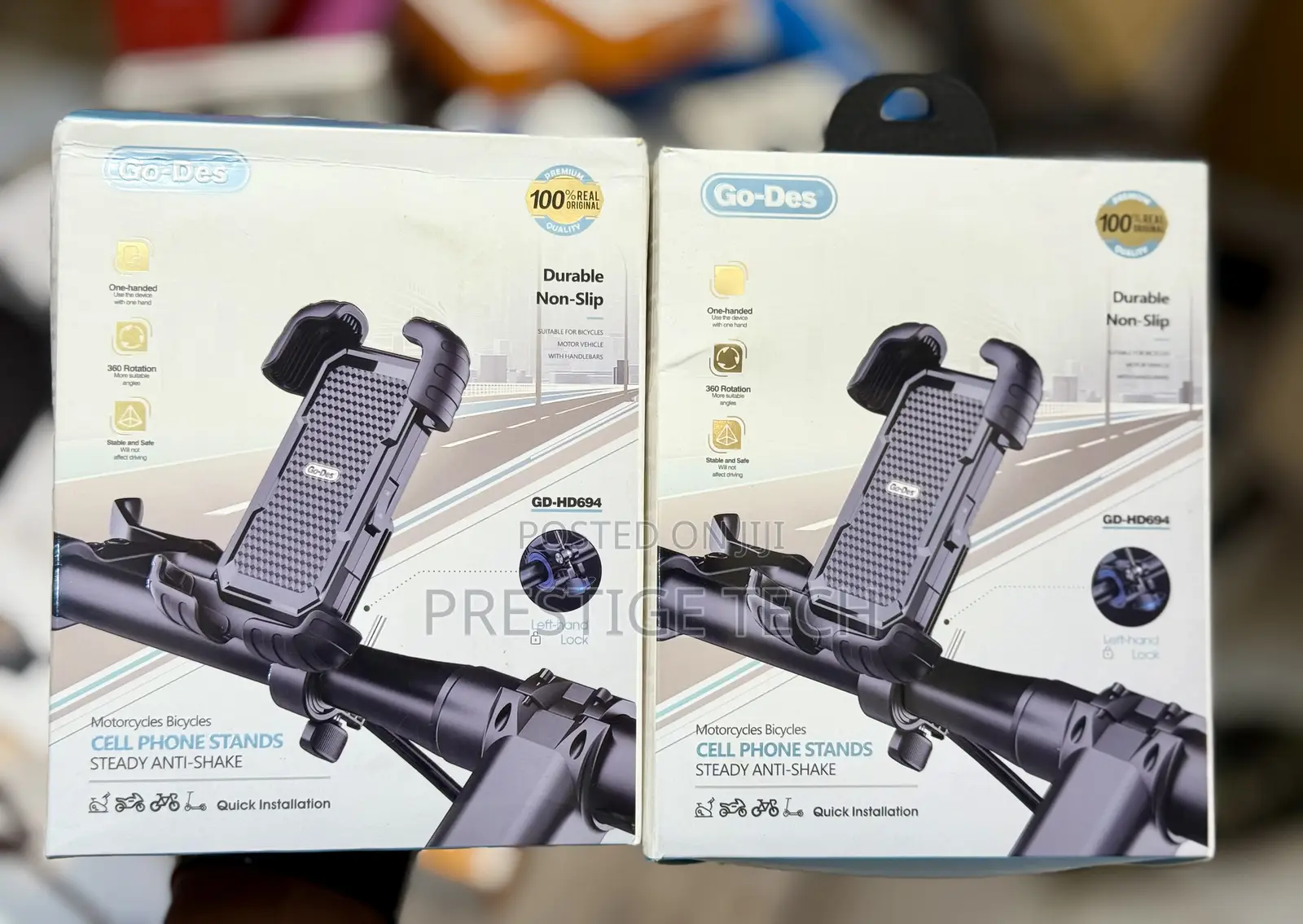 Go Des Bicycle Motorcycle Phone Holder With Corner Guard Secure Grip
