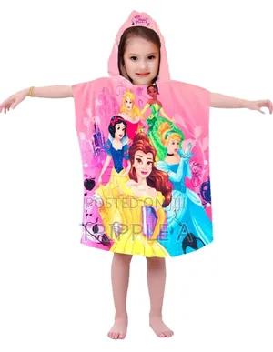 Kids Cartoon Snow White Hooded Beach Towel