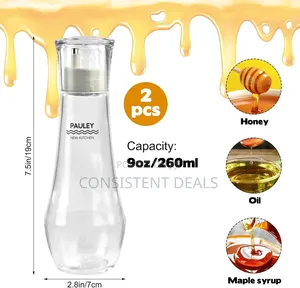Syrup Dispenser Honey Pot With Lid Cup