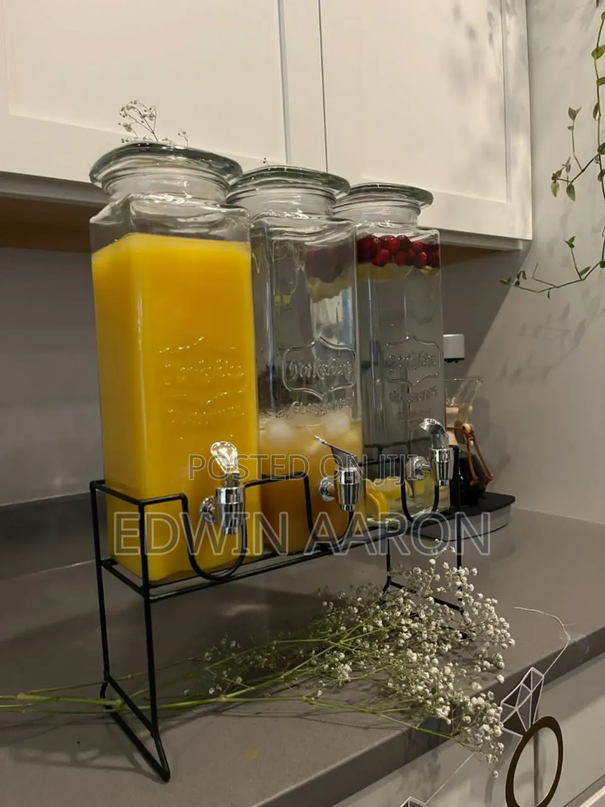 Tripple Glass Juice Dispenser (2.2l Each )
