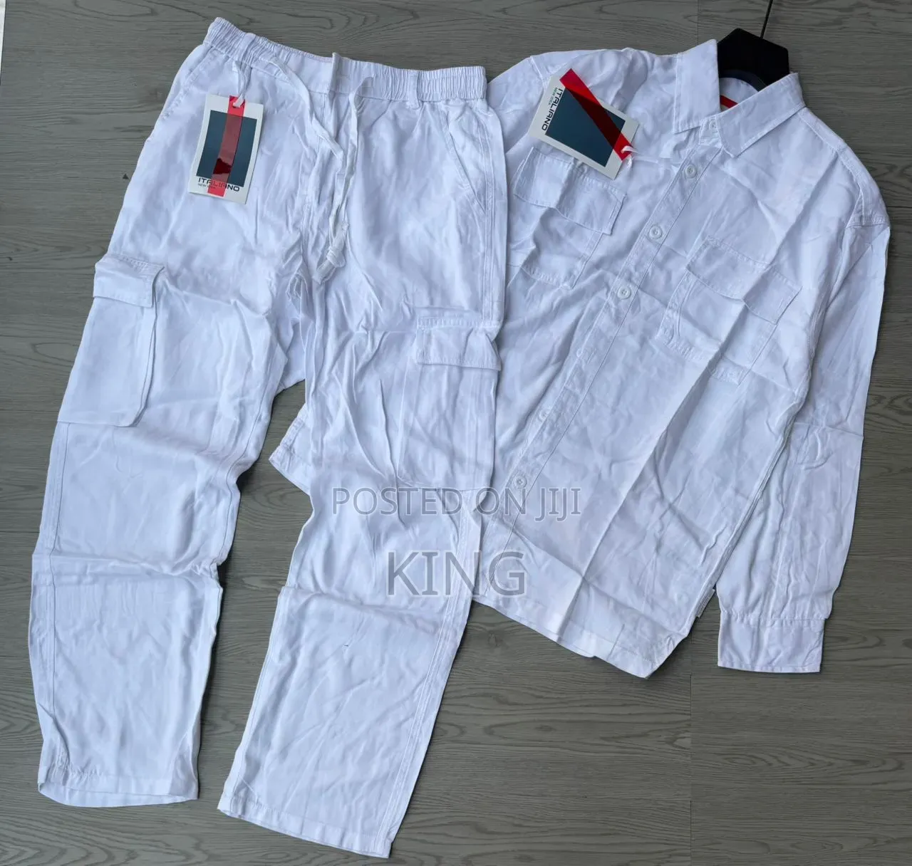 Safari Cargo Linen Set. Up and Down