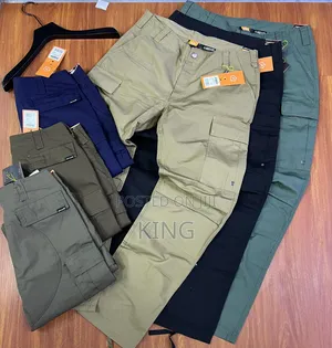 Cargo Pants.Black, Beige, Olive, Gray, and Khaki.