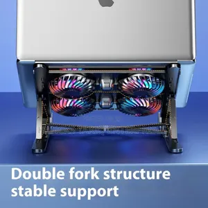 Laptop Stand With Dual Cooling Fans – Adjustable Portable Design